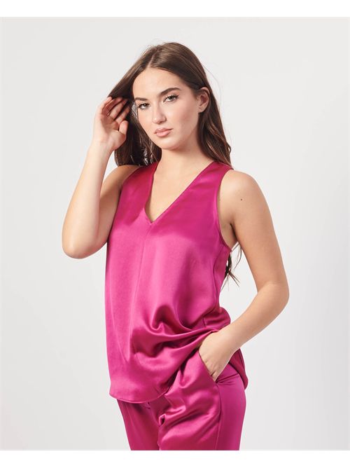 Top donna AX effetto raso con scollo a V ARMANI EXCHANGE | XW000042-AF10523UA256